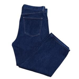 The Great Wayne Jean Button Fly Cropped Straight Leg Dark Blue Size 30 EUC
